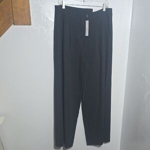 Chicos Womens Pleated Fly Front Trouser Gray Pants Wide Leg Size 1.5 US 10R NWT